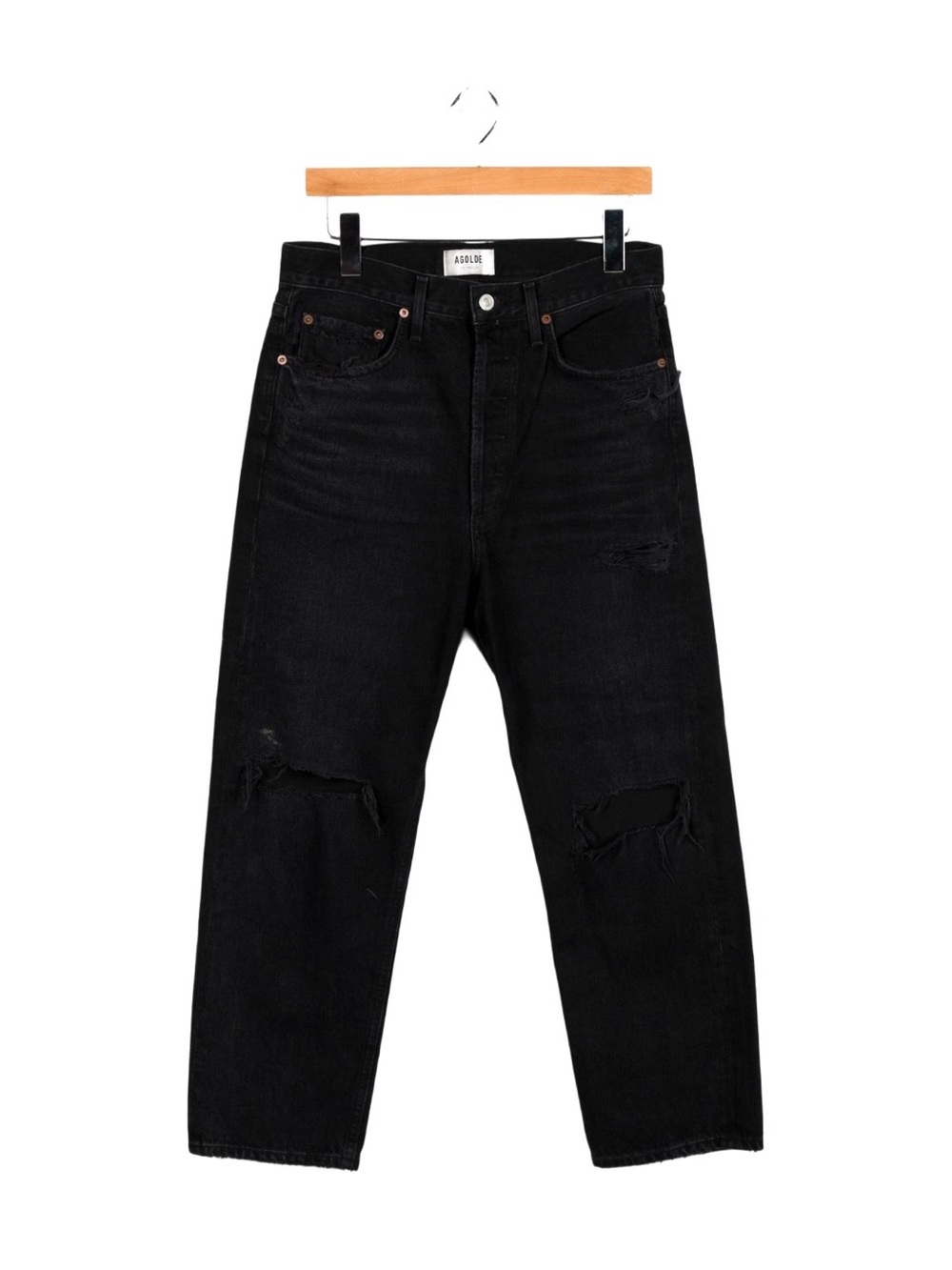 Agolde Black Distressed Jeans